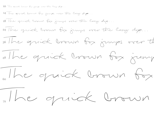 Biloxi Script font waterfall